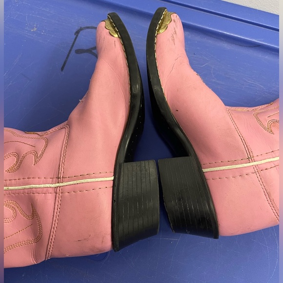 Old West Children's Pink Cowgirl Boots Man Made Material - Picture 10 of 15